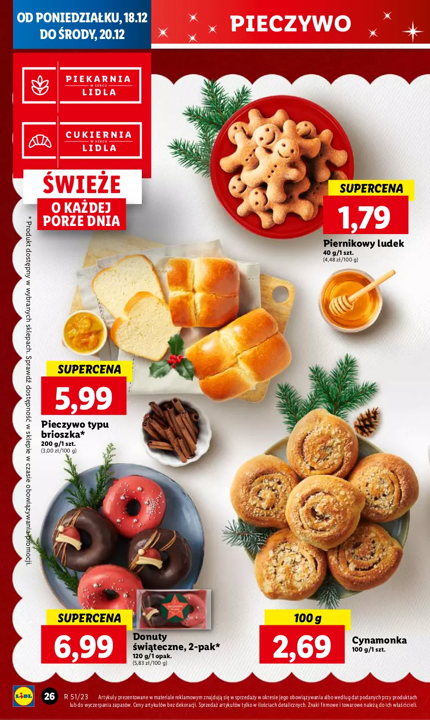 Gazetka promocyjna Lidl - GAZETKA - ważna 18.12 do 20.12.2023 - strona 28 - produkty: Donut, Nuty, Piec, Pieczywo, Piernik, Por