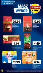 Gazetka promocyjna Lidl - GAZETKA - Gazetka - ważna od 20.12 do 20.12.2023 - strona 62 - produkty: Ser, Danone, Bell, Jogurt, Kawa mielona, Kawa, Actimel, Napój jogurtowy, Czekolada mleczna, Czekolada, Bella, Napój