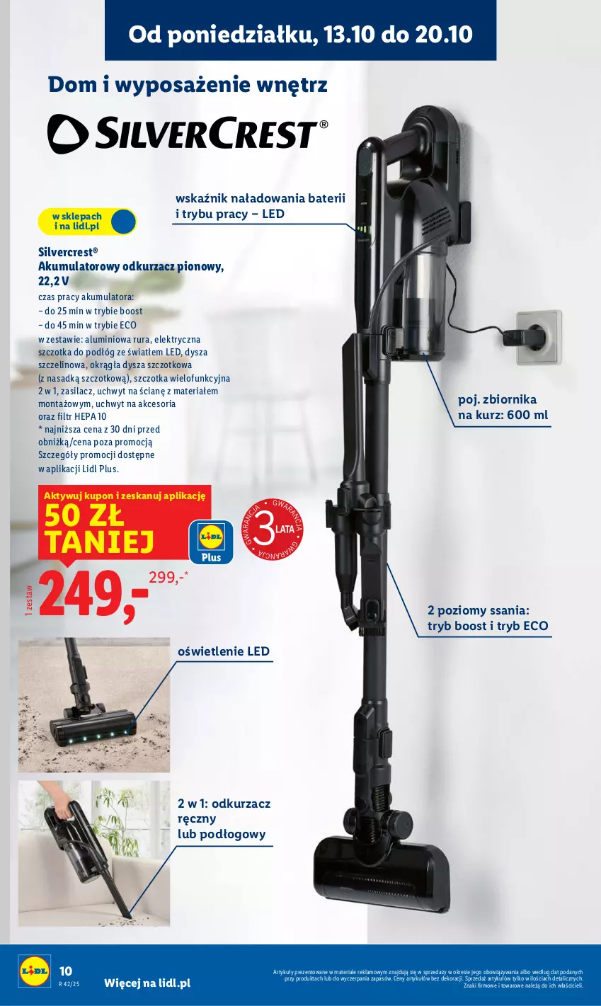 Gazetka promocyjna Lidl - GAZETKA - ważna 06.10 do 19.10.2025 - strona 10 - produkty: Akumulator, Odkurzacz, Rura, Silvercrest, Szczotka