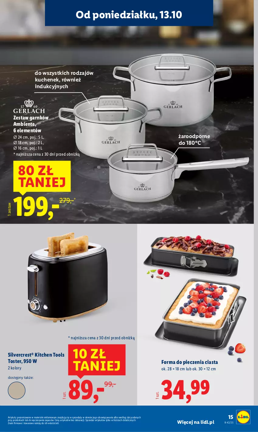 Gazetka promocyjna Lidl - GAZETKA - ważna 06.10 do 19.10.2025 - strona 15 - produkty: Forma do pieczenia, Piec, Por, Silvercrest, Toster