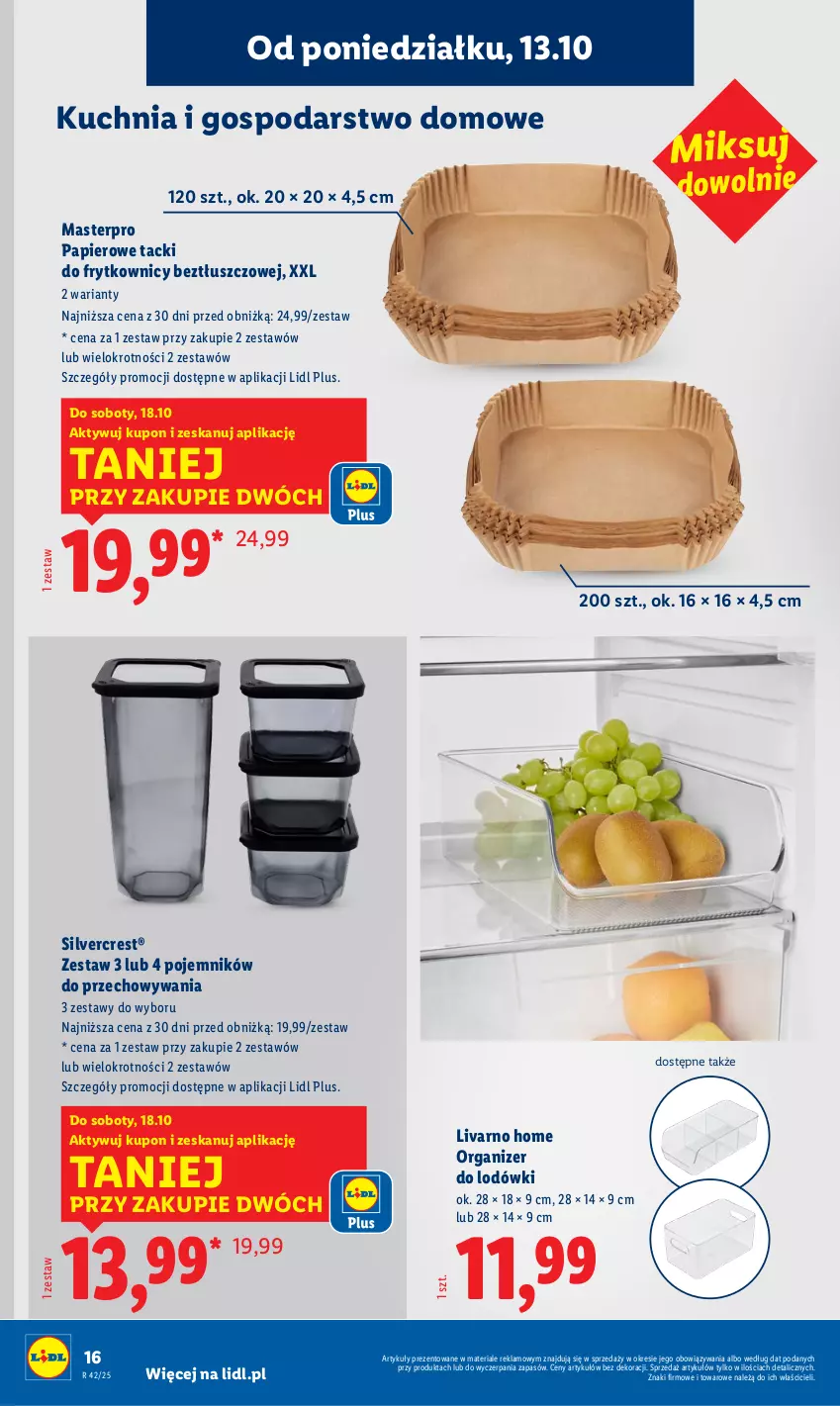 Gazetka promocyjna Lidl - GAZETKA - ważna 06.10 do 19.10.2025 - strona 16 - produkty: Ivar, Kuchnia, Organizer, Papier, Pojemnik, Silvercrest