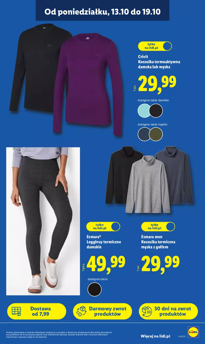 Gazetka promocyjna Lidl - GAZETKA - ważna 06.10 do 19.10.2025 - strona 25 - produkty: Gin, Kosz, Koszulka, Koszulka termoaktywna, Legginsy