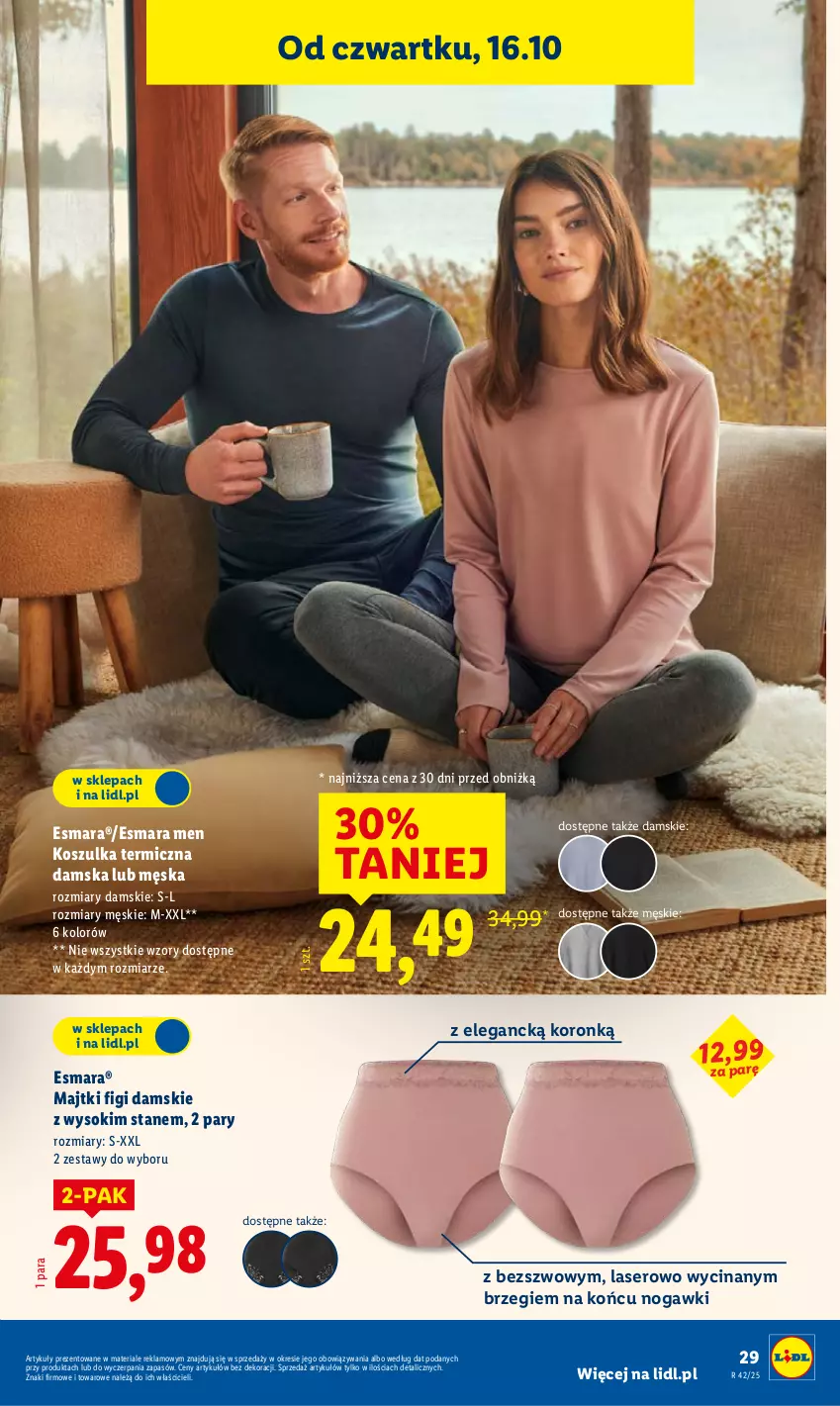 Gazetka promocyjna Lidl - GAZETKA - ważna 06.10 do 19.10.2025 - strona 33 - produkty: Figi, Kosz, Koszulka, Majtki, Ser, Sok