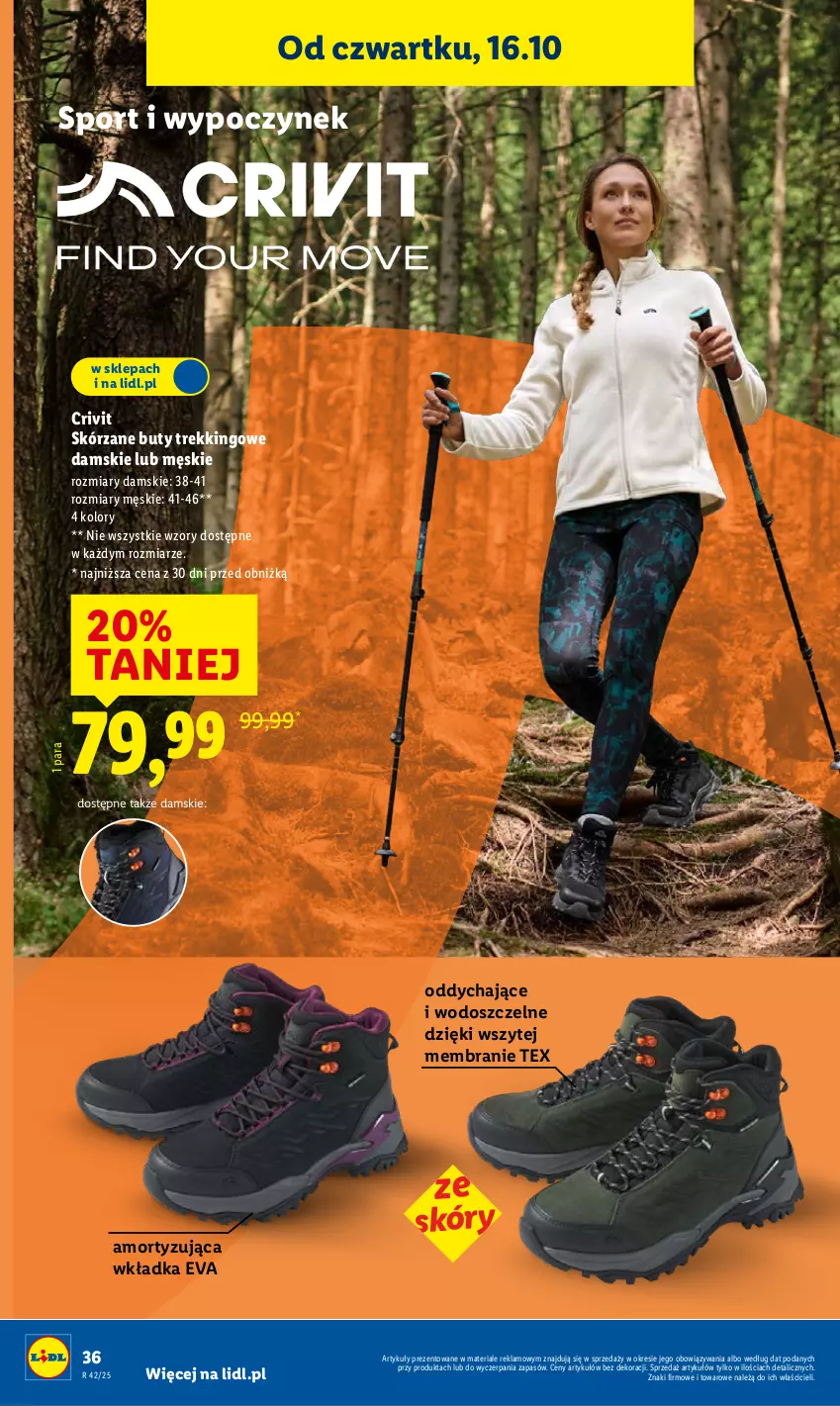 Gazetka promocyjna Lidl - GAZETKA - ważna 06.10 do 19.10.2025 - strona 44 - produkty: Buty, Por, Sport