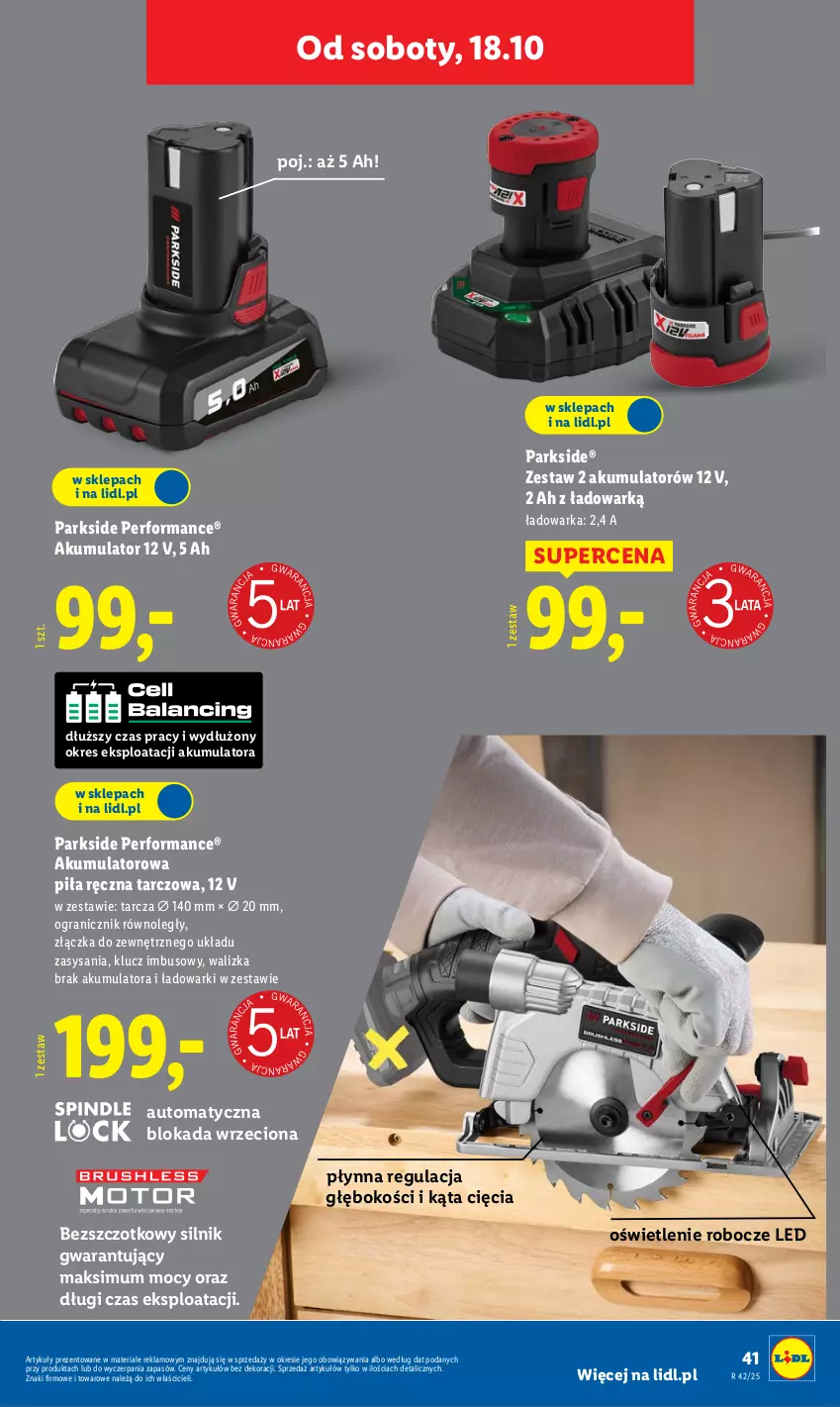 Gazetka promocyjna Lidl - GAZETKA - ważna 06.10 do 19.10.2025 - strona 49 - produkty: Akumulator, Gra, Parkside, Walizka, Warka