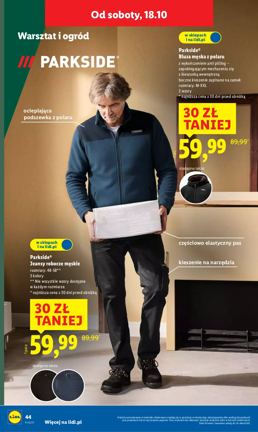 Gazetka promocyjna Lidl - GAZETKA - ważna 06.10 do 19.10.2025 - strona 52 - produkty: Bluza, Ogród, Parkside