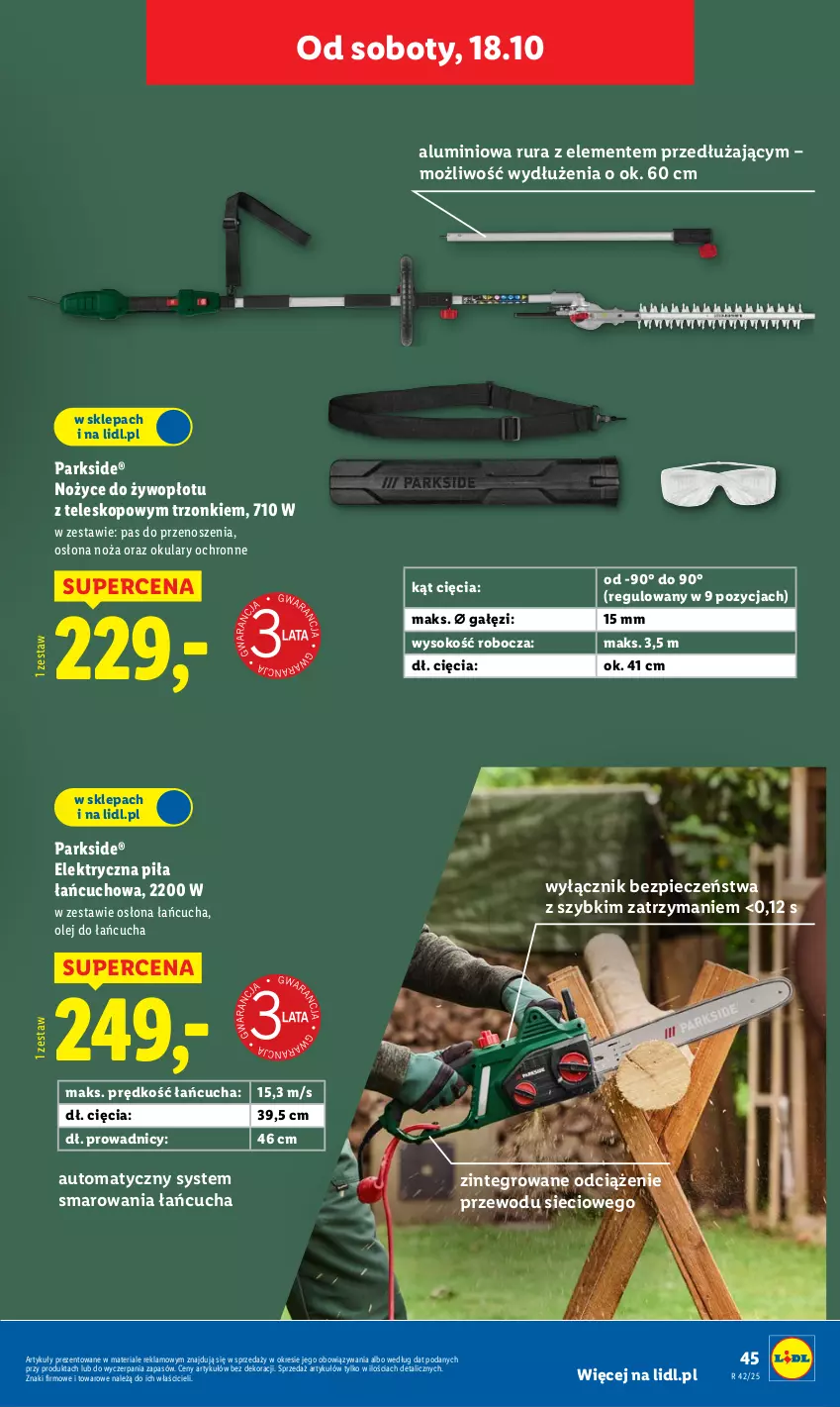 Gazetka promocyjna Lidl - GAZETKA - ważna 06.10 do 19.10.2025 - strona 53 - produkty: Noż, Nożyce, Okulary ochronne, Olej, Parkside, Piec, Rura, Sok, Teleskop