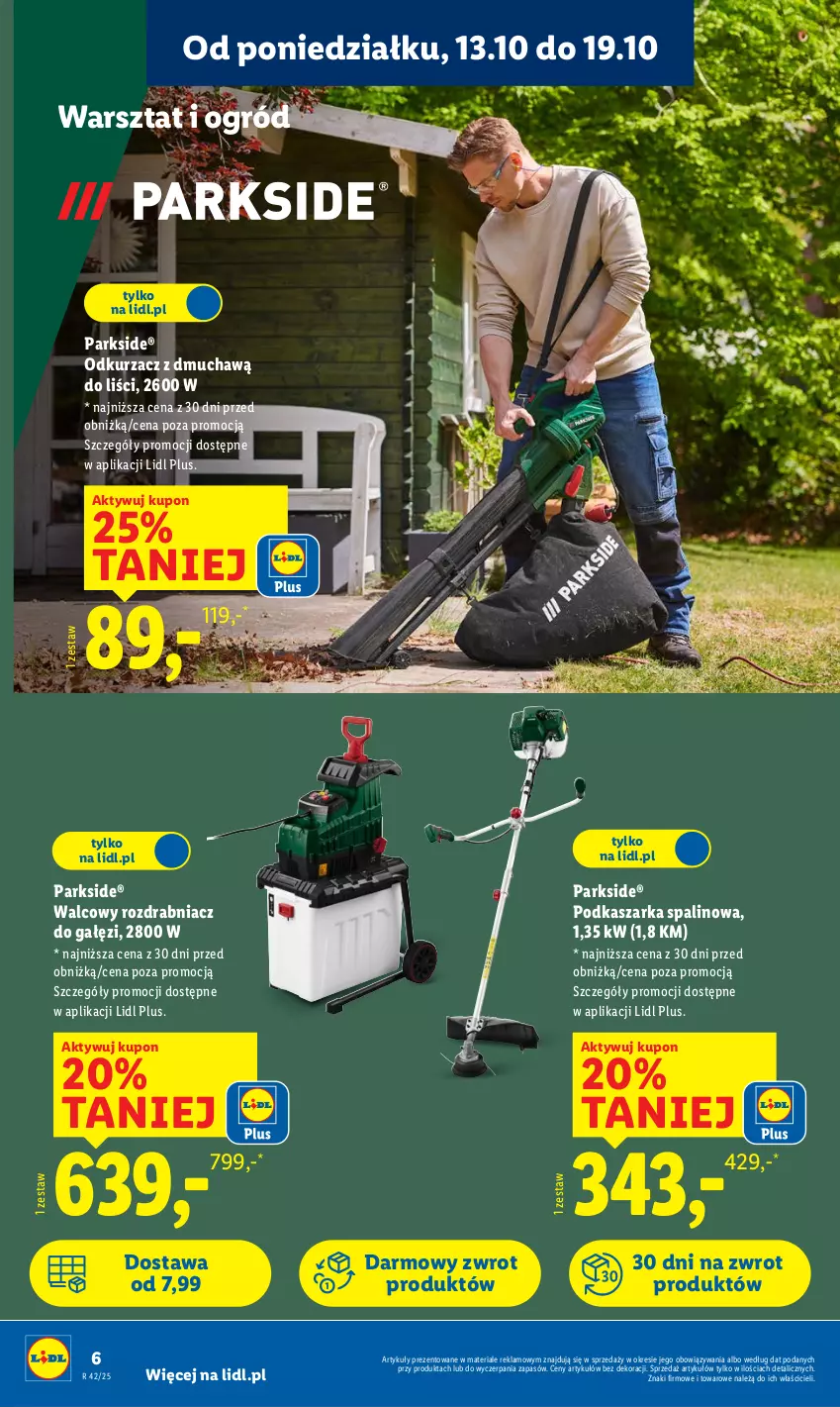 Gazetka promocyjna Lidl - GAZETKA - ważna 06.10 do 19.10.2025 - strona 6 - produkty: Kasza, Odkurzacz, Ogród, Parkside, Rozdrabniacz