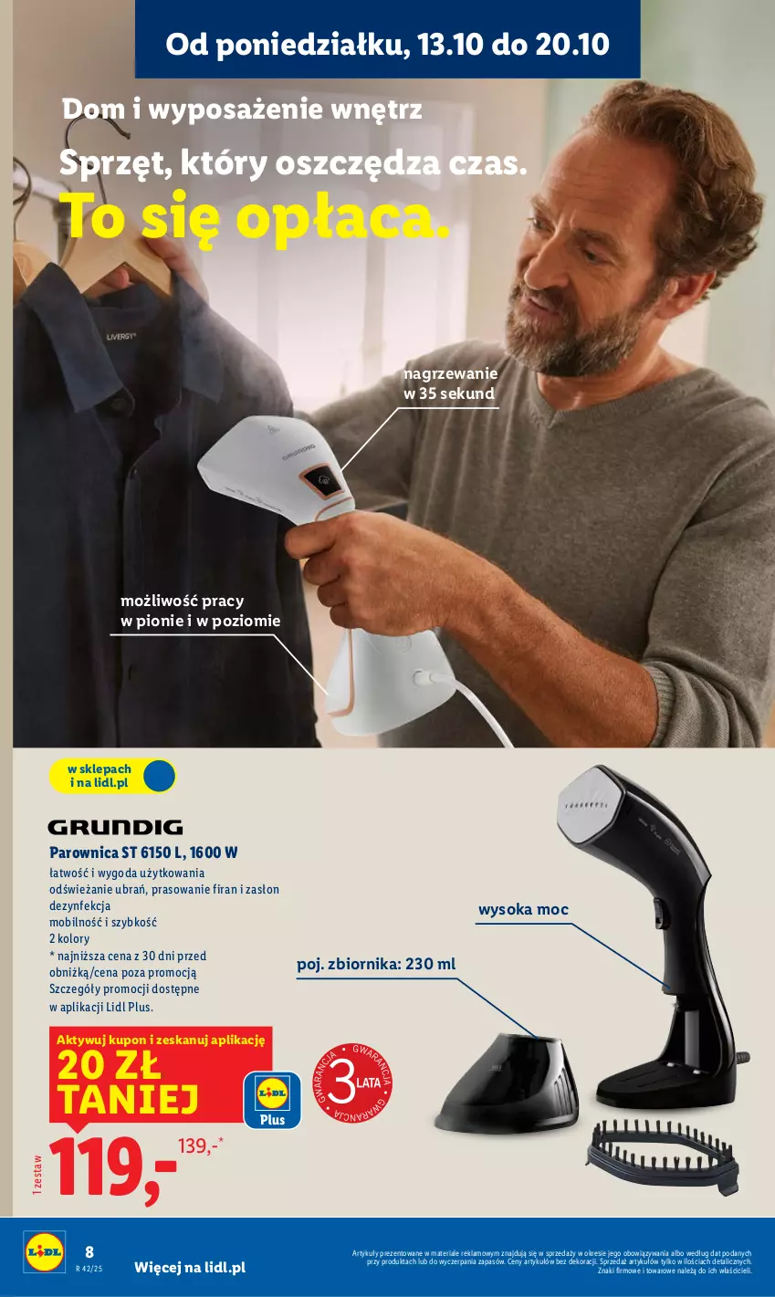 Gazetka promocyjna Lidl - GAZETKA - ważna 06.10 do 19.10.2025 - strona 8 - produkty: 5 Sekund, Dezynfekcja, Mobil, Parownica, Sok