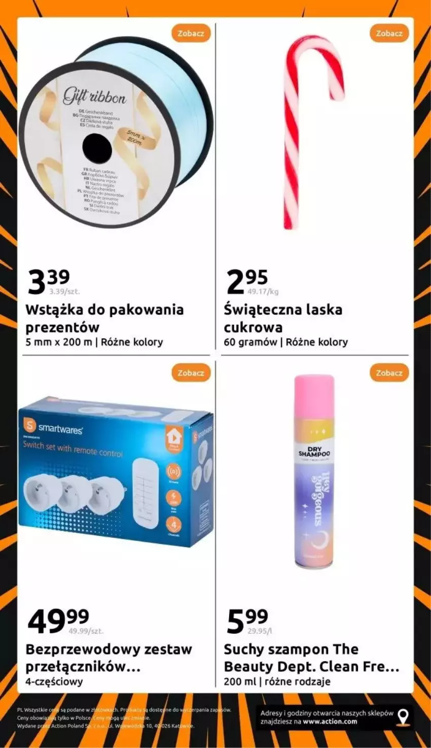 Gazetka promocyjna Action - ważna 27.11 do 03.12.2024 - strona 22 - produkty: Dres, Gra, Suchy szampon, Szampon, Wstążka