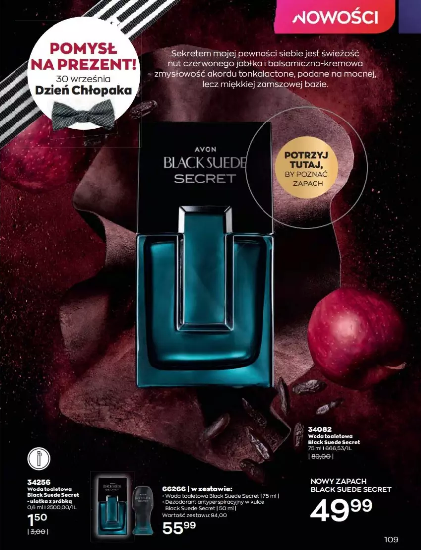 Gazetka promocyjna Avon - Katalog Avon 9/2022 kampania wrzesień - ważna 01.09 do 30.09.2022 - strona 109 - produkty: Dezodorant, Jabłka, Kret, Lack, Woda, Woda toaletowa