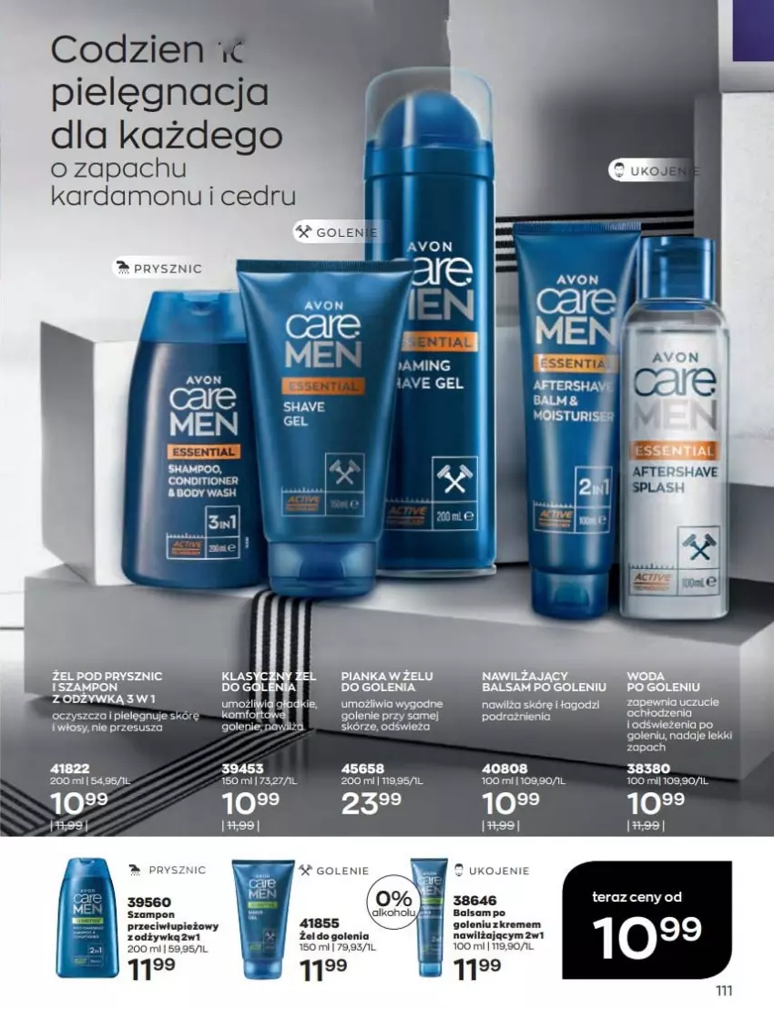 Gazetka promocyjna Avon - Katalog Avon 9/2022 kampania wrzesień - ważna 01.09 do 30.09.2022 - strona 111 - produkty: Balsam po goleniu, Fa, Szampon, Tera