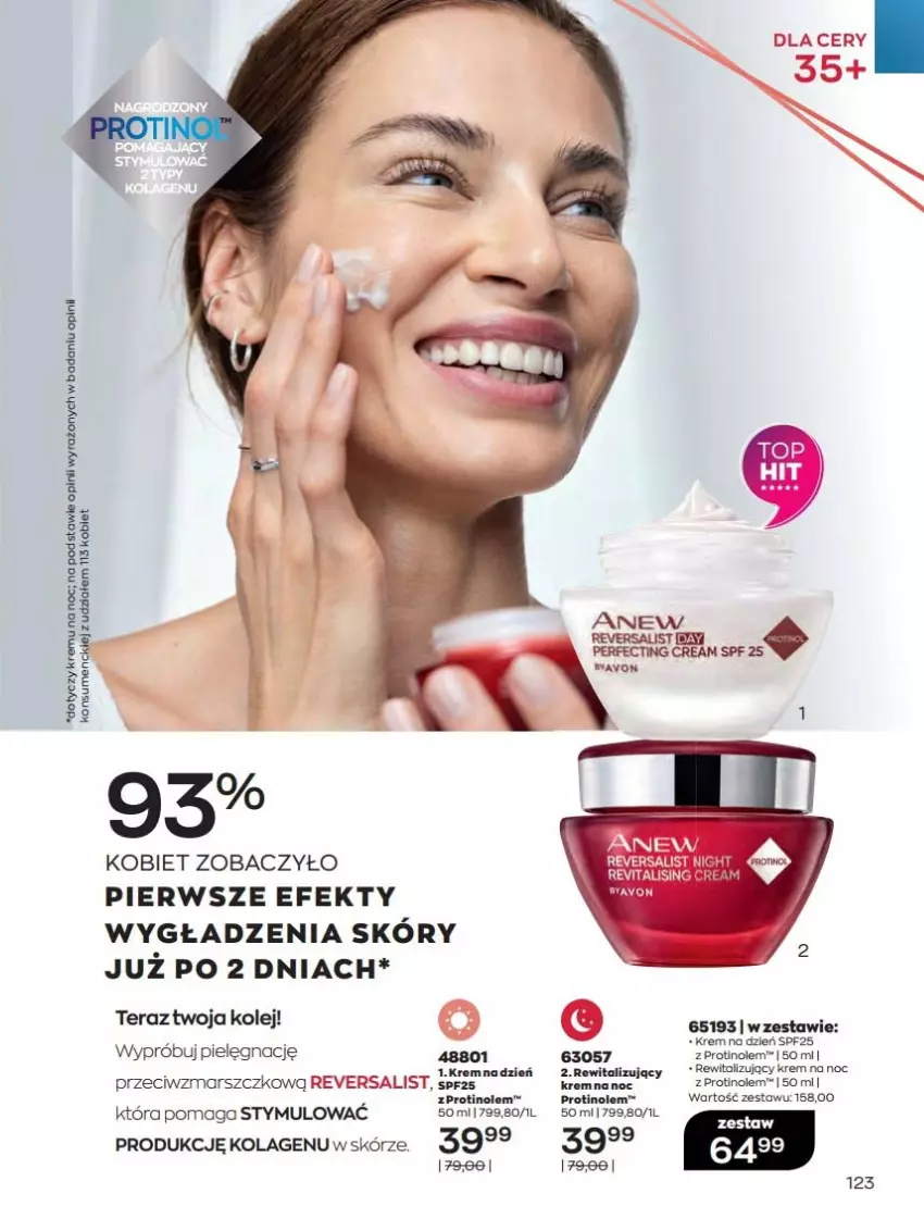 Gazetka promocyjna Avon - Katalog Avon 9/2022 kampania wrzesień - ważna 01.09 do 30.09.2022 - strona 123 - produkty: Anew, Kolagen, Krem na dzień, Krem na noc, Mars, Olej, Tera