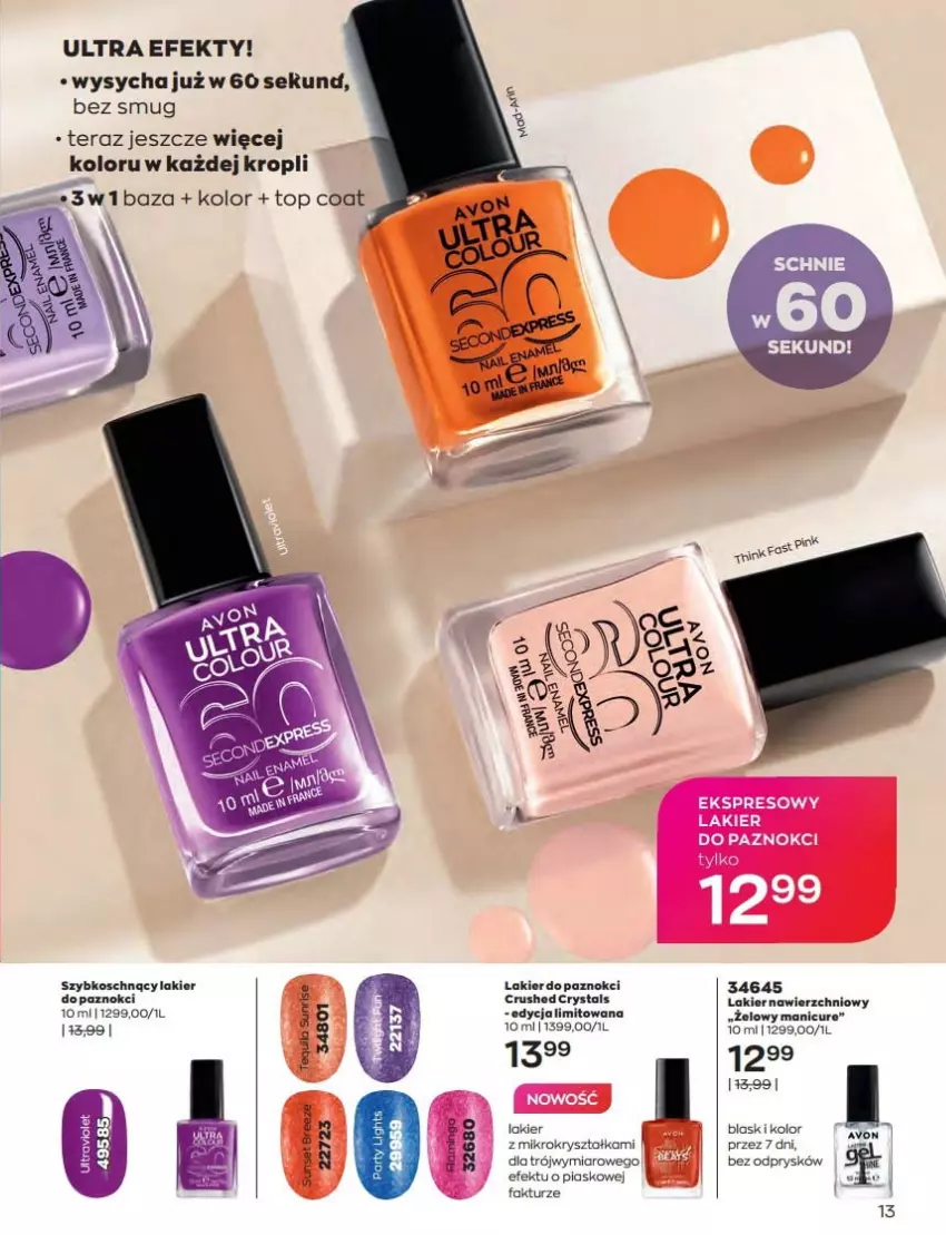 Gazetka promocyjna Avon - Katalog Avon 9/2022 kampania wrzesień - ważna 01.09 do 30.09.2022 - strona 13 - produkty: Fa, Lakier, Orka, Tera, Top