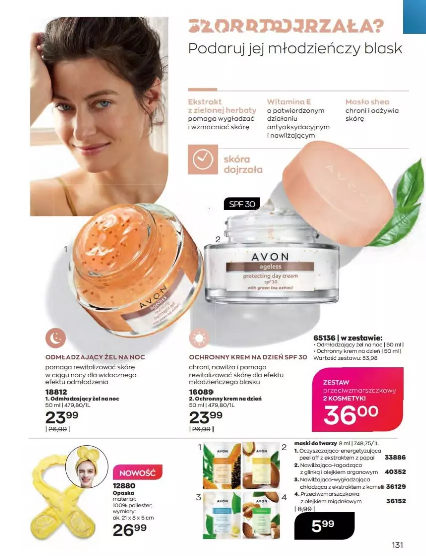 Gazetka promocyjna Avon - Katalog Avon 9/2022 kampania wrzesień - ważna 01.09 do 30.09.2022 - strona 131 - produkty: Krem na dzień, Mars, Ochronny krem, Olej, Opaska