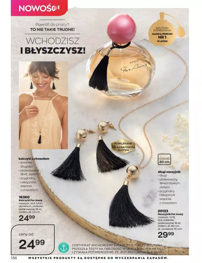 Gazetka promocyjna Avon - Katalog Avon 9/2022 kampania wrzesień - ważna 01.09 do 30.09.2022 - strona 136 - produkty: Fa, Gin, Kolczyki, Naszyjnik, Tytan