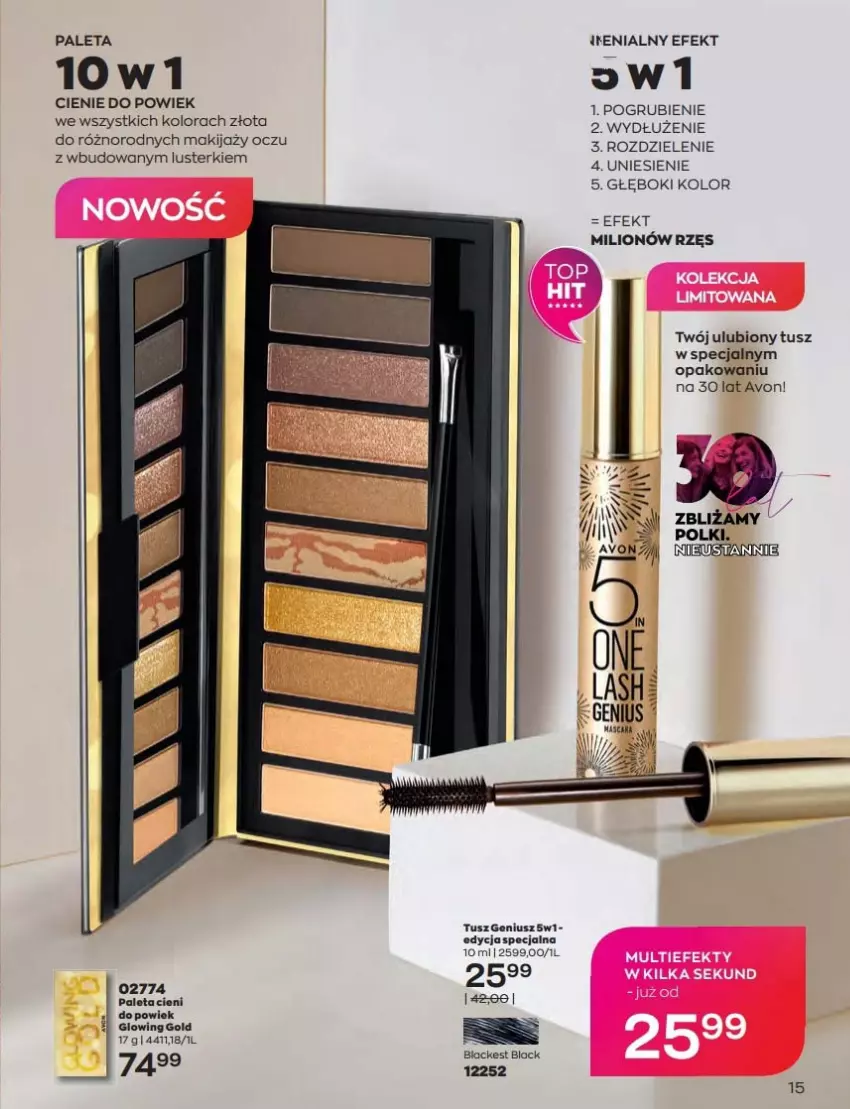 Gazetka promocyjna Avon - Katalog Avon 9/2022 kampania wrzesień - ważna 01.09 do 30.09.2022 - strona 15 - produkty: Lion, Makijaż, Paleta, Tusz