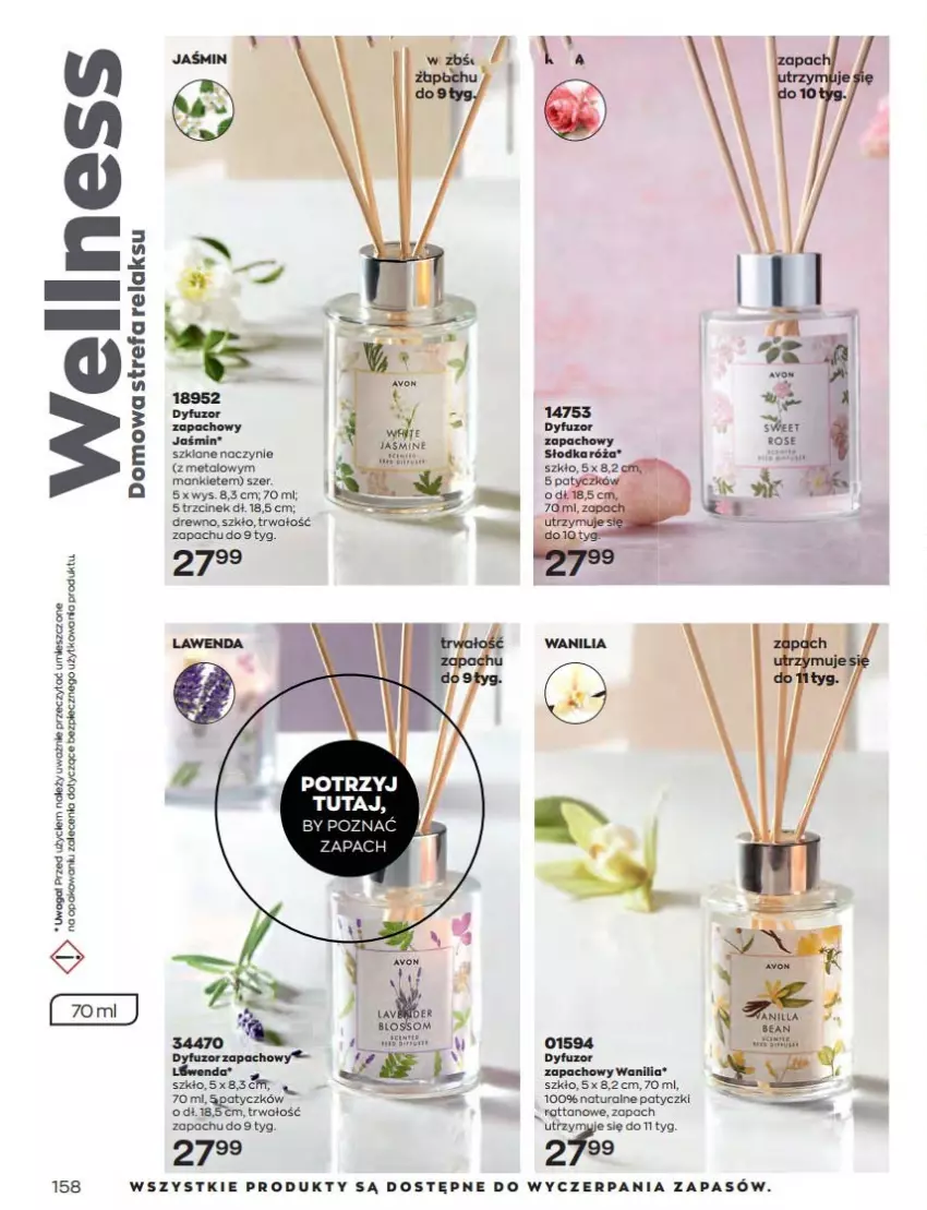 Gazetka promocyjna Avon - Katalog Avon 9/2022 kampania wrzesień - ważna 01.09 do 30.09.2022 - strona 158 - produkty: Dyfuzor zapachowy, Fa, Piec, Róża, Waga