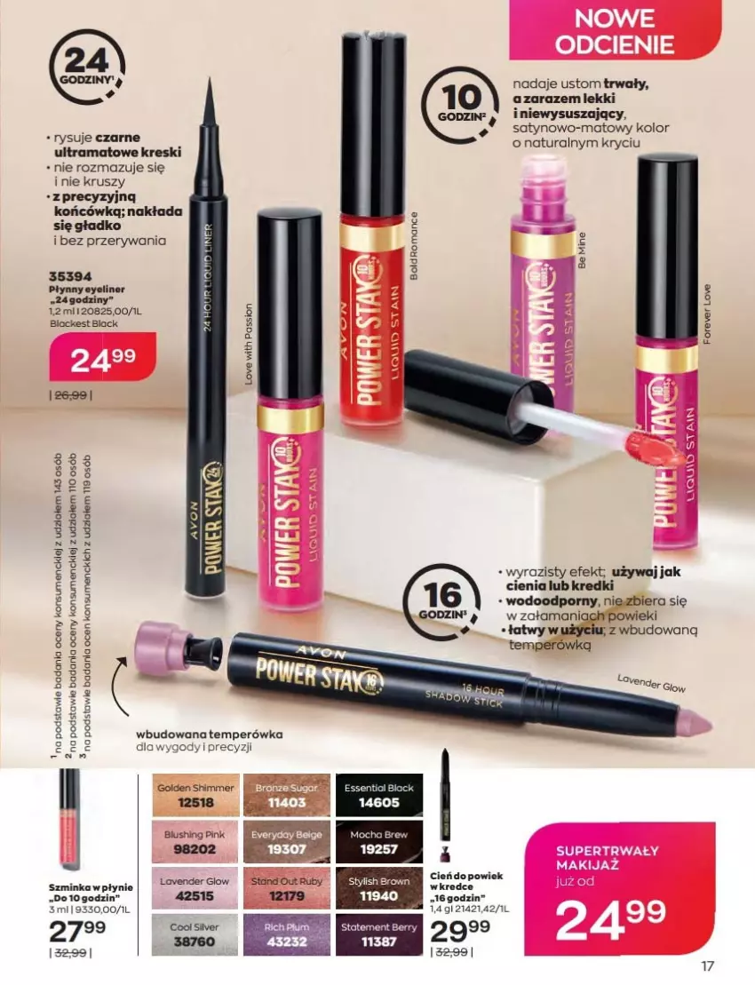 Gazetka promocyjna Avon - Katalog Avon 9/2022 kampania wrzesień - ważna 01.09 do 30.09.2022 - strona 17 - produkty: Inka, Lack, Por, Rama, Szminka