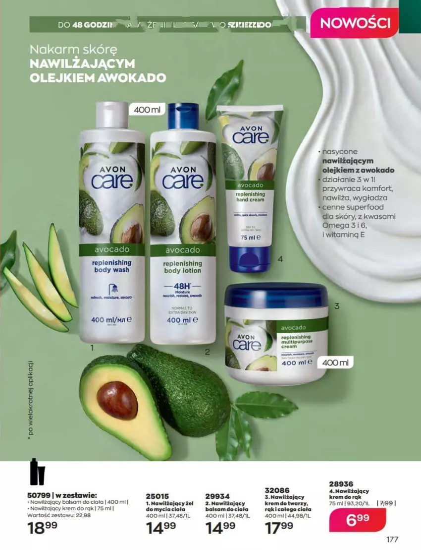 Gazetka promocyjna Avon - Katalog Avon 9/2022 kampania wrzesień - ważna 01.09 do 30.09.2022 - strona 177 - produkty: Avocado, Balsam do ciała, Body, Fa, Krem do rąk, Krem do twarzy, Olej, Pur, Wasa