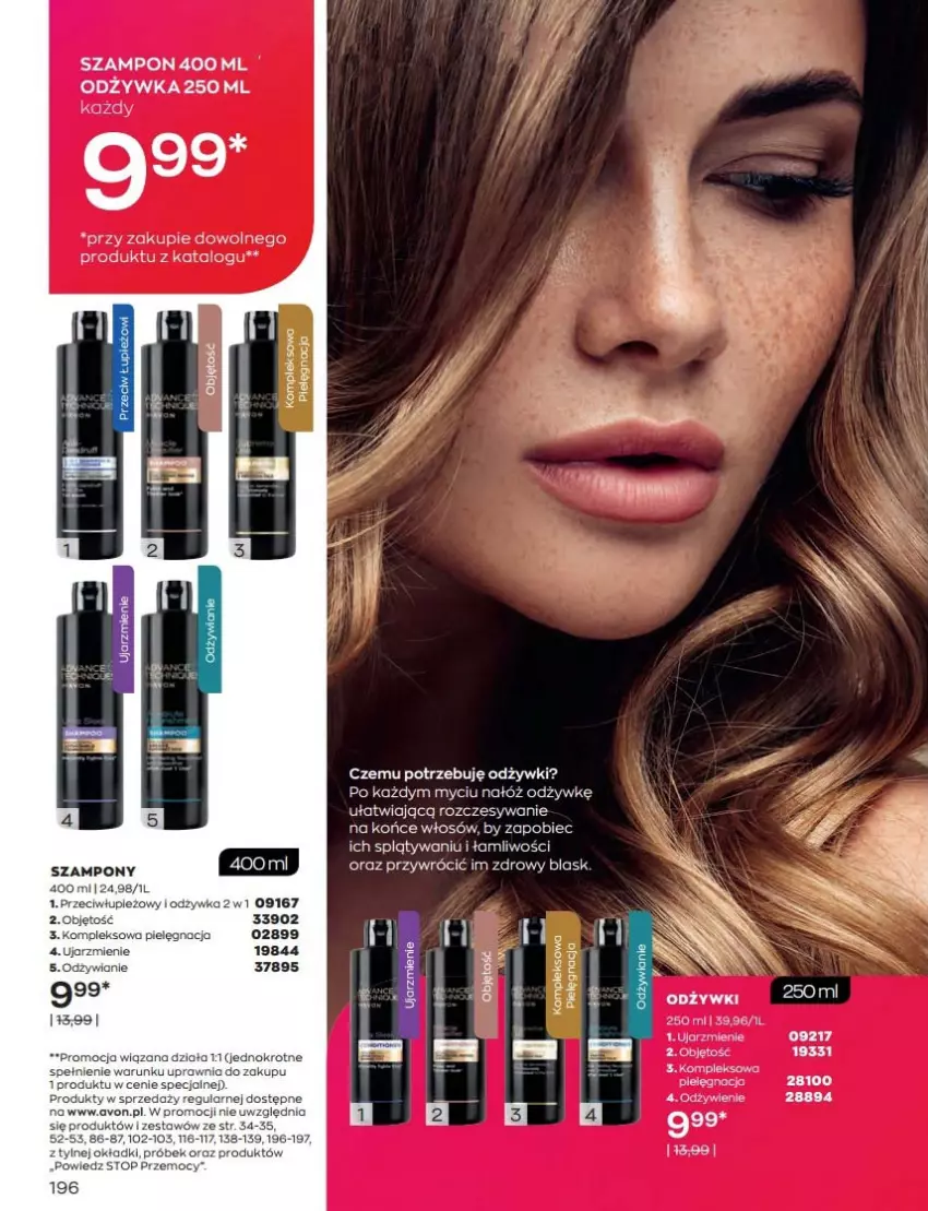 Gazetka promocyjna Avon - Katalog Avon 9/2022 kampania wrzesień - ważna 01.09 do 30.09.2022 - strona 196 - produkty: Fa, Odżywka, Szampon