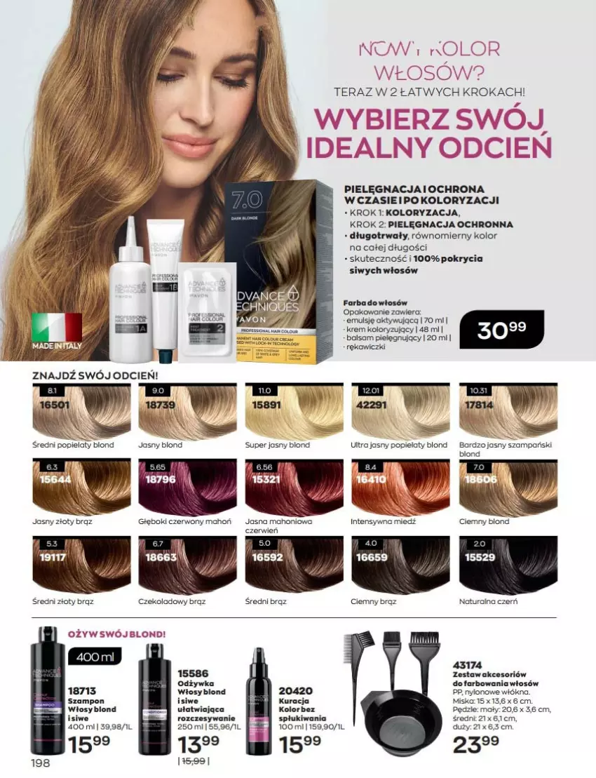 Gazetka promocyjna Avon - Katalog Avon 9/2022 kampania wrzesień - ważna 01.09 do 30.09.2022 - strona 198 - produkty: Cień, Fa, Farba do włosów, JBL, Miska, Odżywka, Szampon, Tera