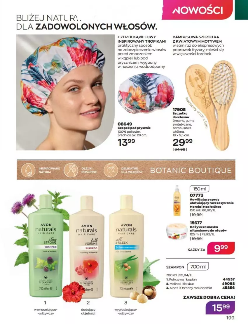 Gazetka promocyjna Avon - Katalog Avon 9/2022 kampania wrzesień - ważna 01.09 do 30.09.2022 - strona 199 - produkty: Dada, Hibiskus, Maska, Masło, Piec, Por, Szampon, Szczotka