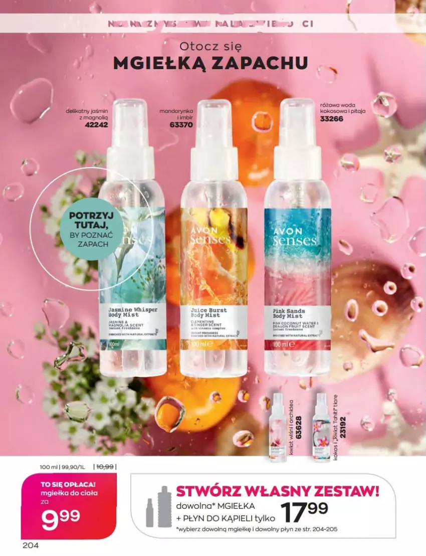 Gazetka promocyjna Avon - Katalog Avon 9/2022 kampania wrzesień - ważna 01.09 do 30.09.2022 - strona 204 - produkty: Body, Fa, Kokos, Płyn do kąpieli, Pur, Woda