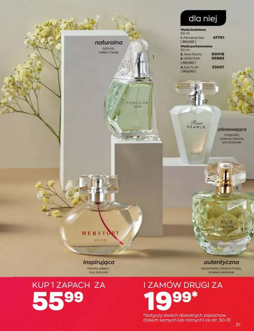 Gazetka promocyjna Avon - Katalog Avon 9/2022 kampania wrzesień - ważna 01.09 do 30.09.2022 - strona 31 - produkty: Melon, Perfum, Pieprz, Róża, Woda, Woda perfumowana, Woda toaletowa