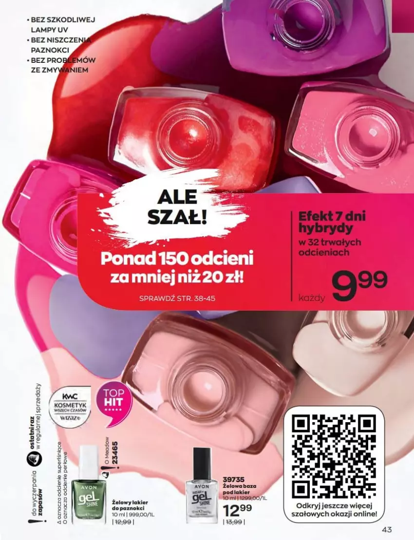 Gazetka promocyjna Avon - Katalog Avon 9/2022 kampania wrzesień - ważna 01.09 do 30.09.2022 - strona 43 - produkty: Lakier