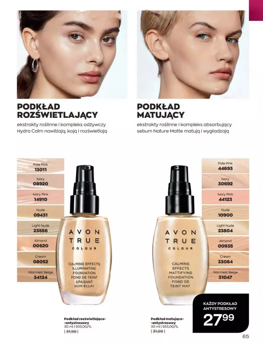 Gazetka promocyjna Avon - Katalog Avon 9/2022 kampania wrzesień - ważna 01.09 do 30.09.2022 - strona 65 - produkty: Eclat, Foundation, Ivar, Podkład, Podkład matujący