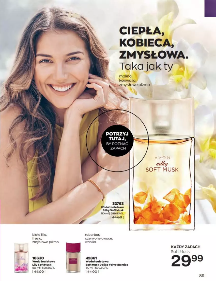 Gazetka promocyjna Avon - Katalog Avon 9/2022 kampania wrzesień - ważna 01.09 do 30.09.2022 - strona 89 - produkty: Mus, Owoce, Woda, Woda toaletowa