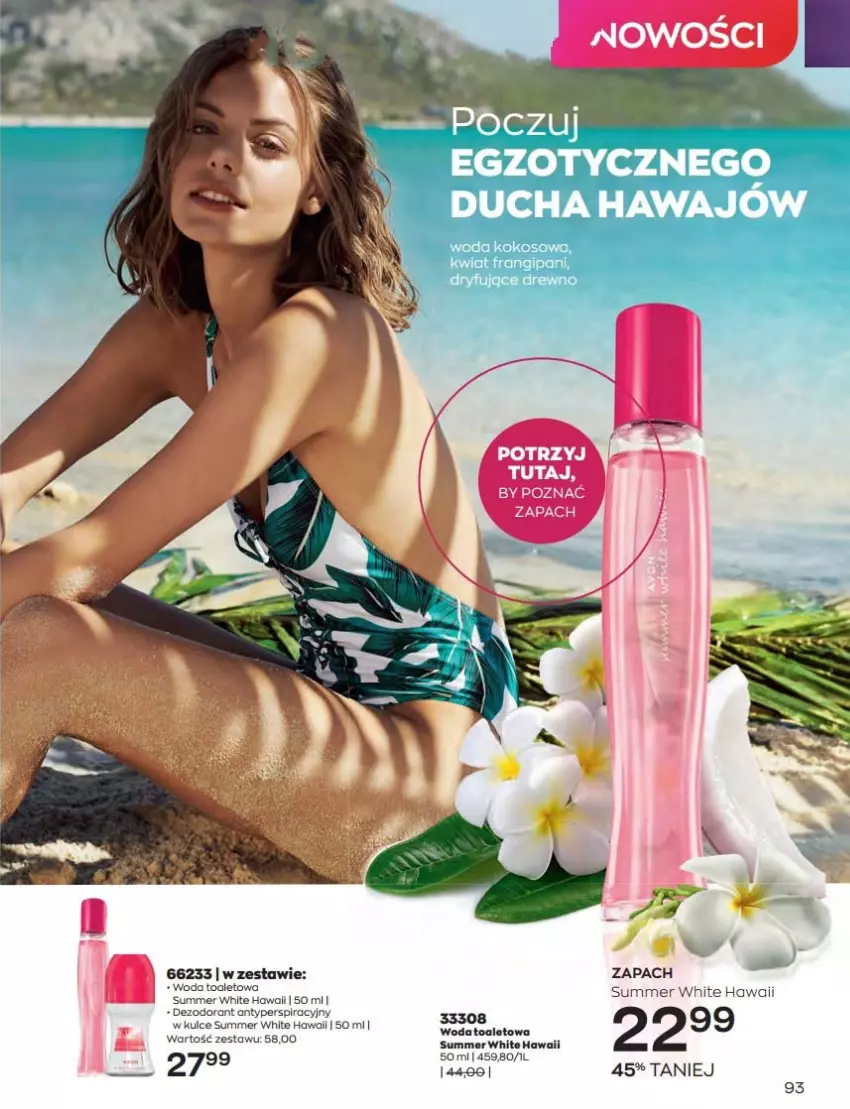 Gazetka promocyjna Avon - Katalog Avon 9/2022 kampania wrzesień - ważna 01.09 do 30.09.2022 - strona 93 - produkty: Dezodorant, Kokos, Woda, Woda toaletowa