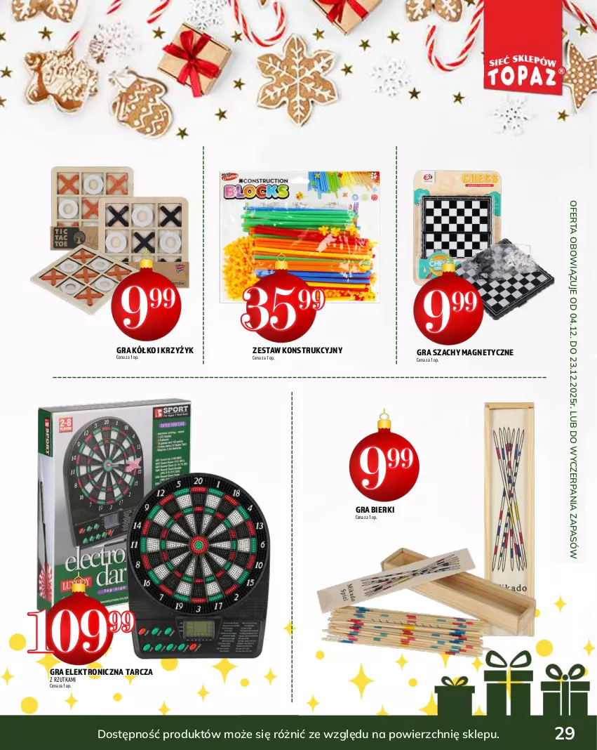 Gazetka promocyjna Topaz - Gazetka - ważna 04.12 do 31.12.2025 - strona 29 - produkty: Gra, Szachy