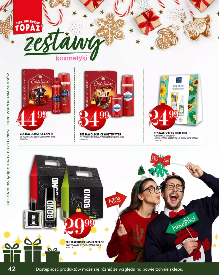 Gazetka promocyjna Topaz - Gazetka - ważna 04.12 do 31.12.2025 - strona 42 - produkty: Dezodorant, Old Spice, Por, Woda, Woda po goleniu