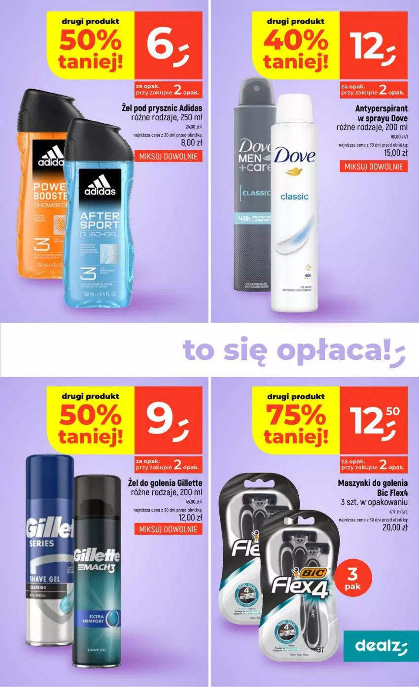 Gazetka promocyjna Dealz - NOWA GAZETKA - ważna 03.06 do 10.06.2026 - strona 27 - produkty: Adidas, Antyperspirant, BIC, Dove, Gillette