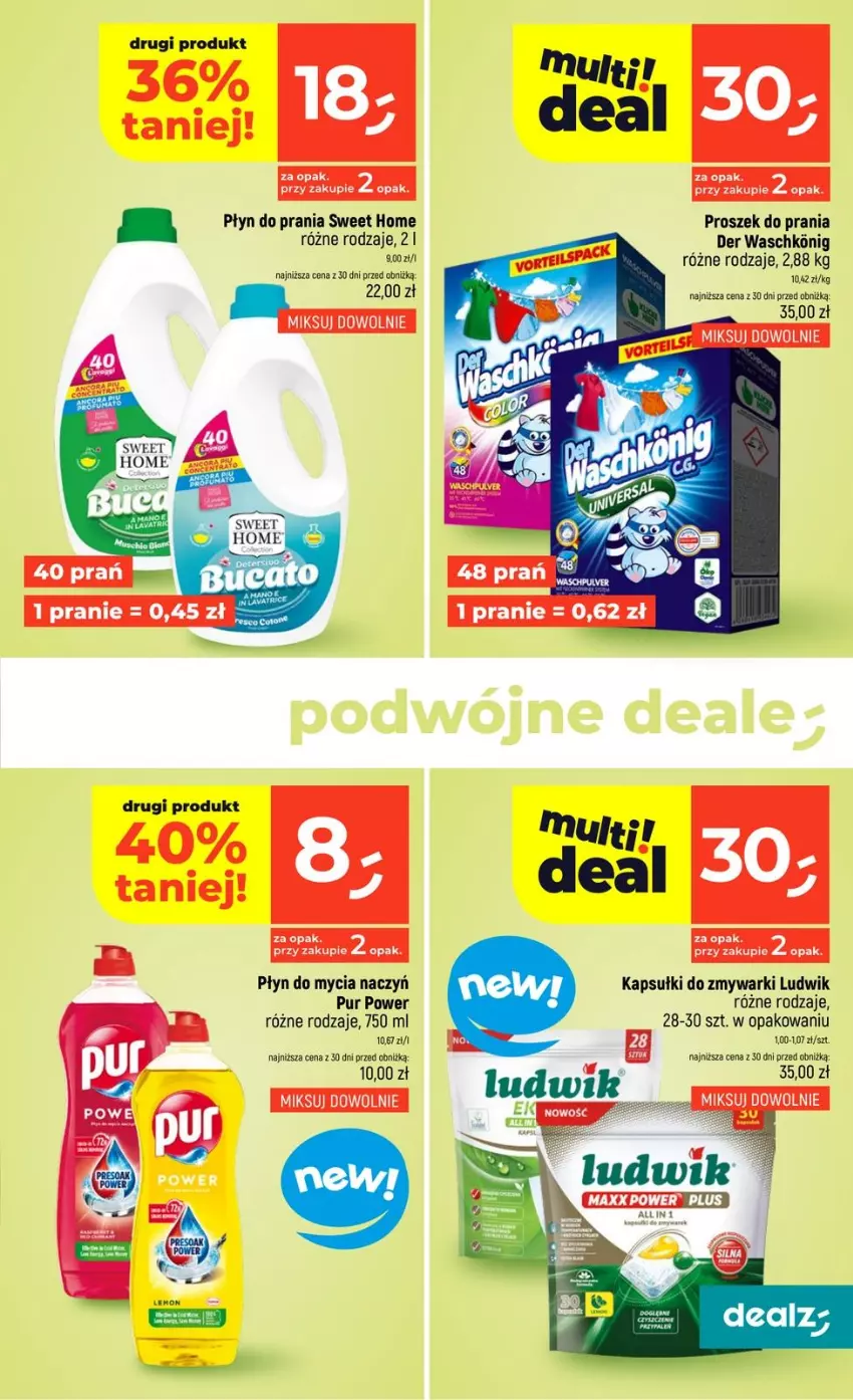 Gazetka promocyjna Dealz - NOWA GAZETKA - ważna 03.06 do 10.06.2026 - strona 31 - produkty: Do mycia naczyń, Ludwik, Płyn do mycia, Płyn do mycia naczyń, Płyn do prania, Proszek do prania, Pur, Zmywarki