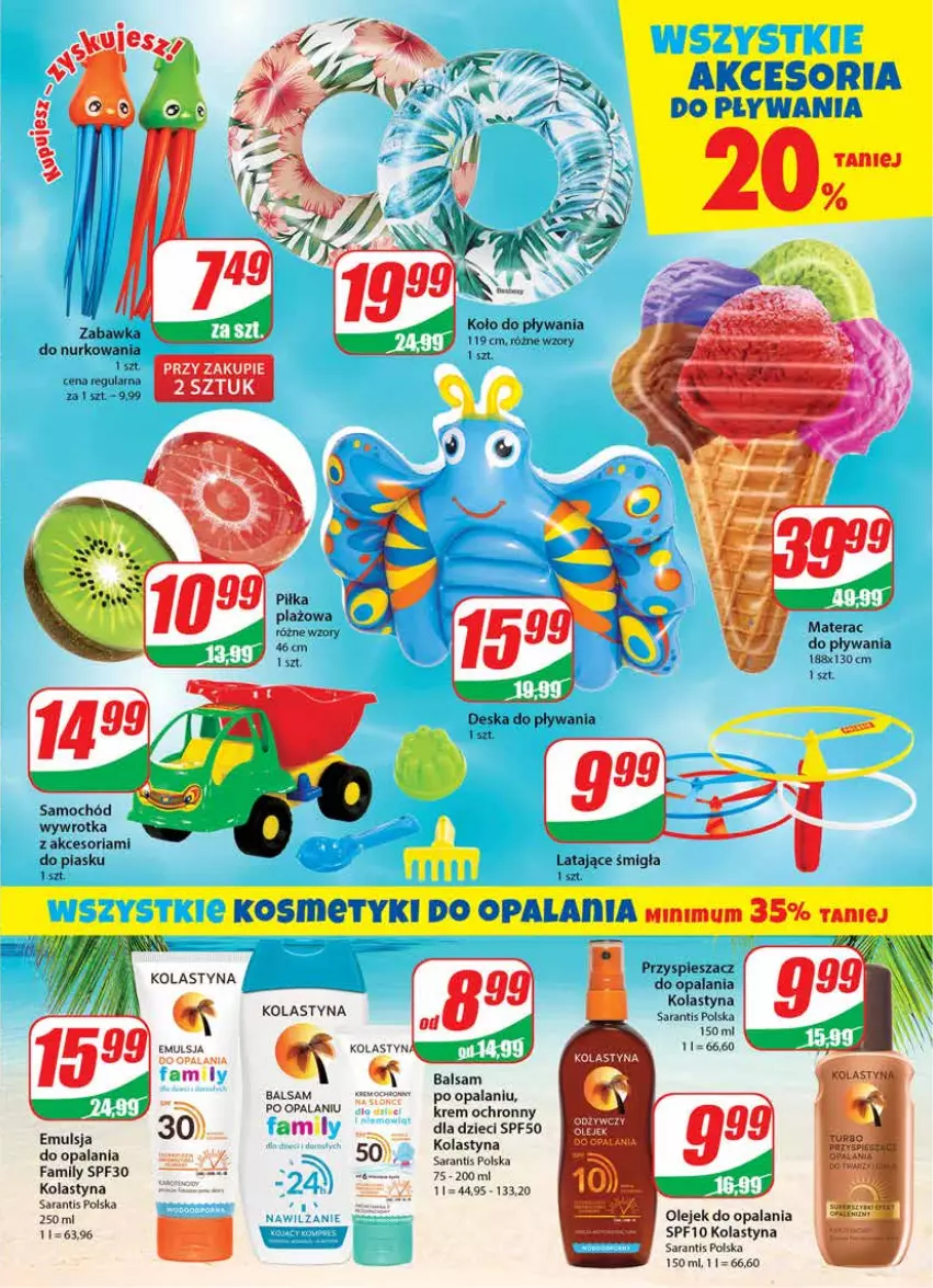 Gazetka promocyjna Dino - Gazetka - ważna 04.08 do 10.08.2021 - strona 21 - produkty: Dzieci, Emulsja, Fa, Materac, Olej, Samochód, Tera, Wywrotka, Zabawka