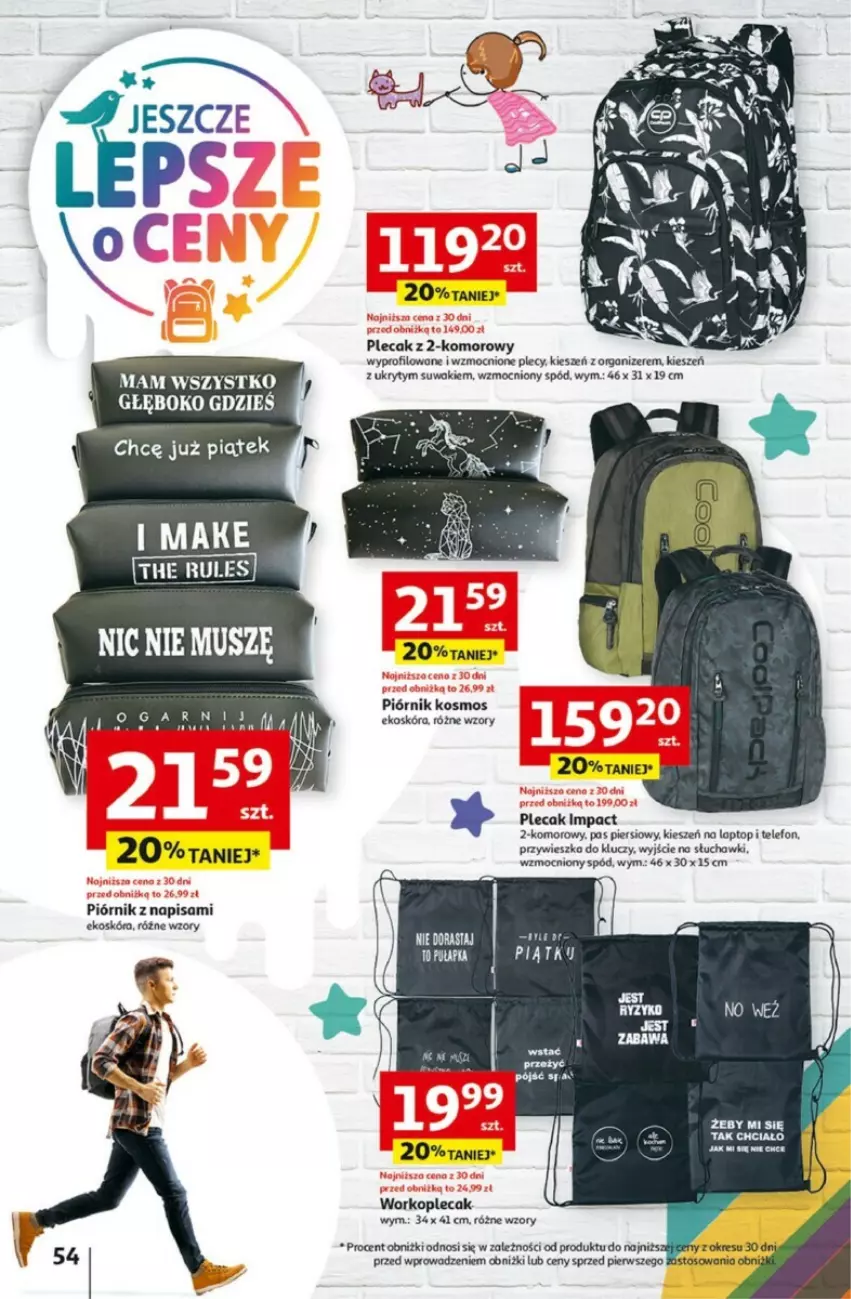 Gazetka promocyjna Auchan - ważna 22.08 do 28.08.2024 - strona 59 - produkty: Organizer, Piórnik, Plecak, Słuchawki, Telefon, Top