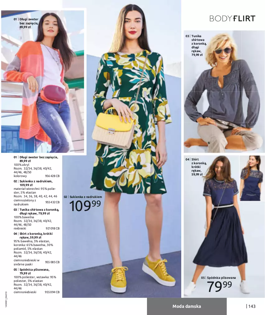 Gazetka promocyjna Bonprix - Nowy rok, nowy look! - ważna 01.01 do 04.07.2021 - strona 145 - produkty: Moda, Spódnica, Sukienka, Sweter, Tunika, Wełna