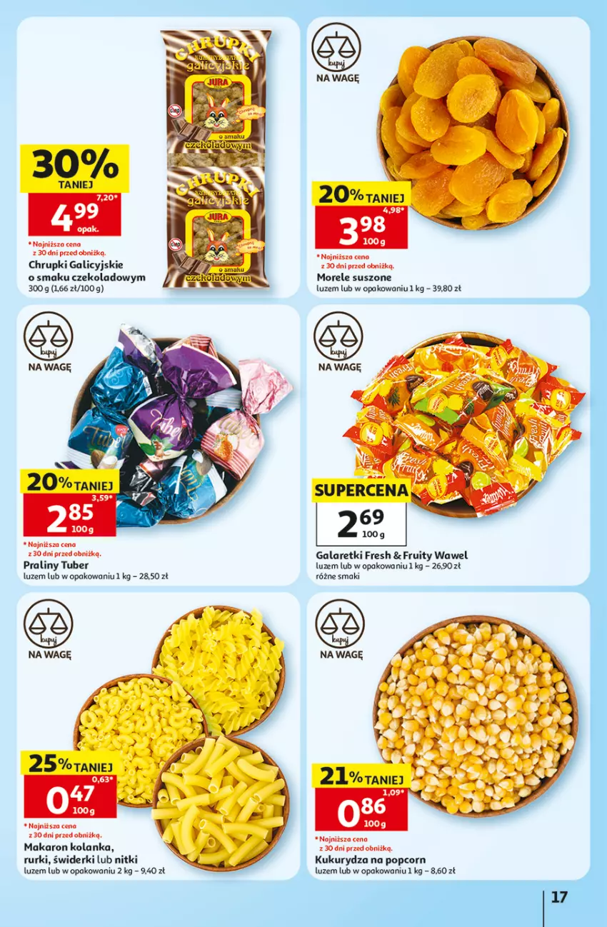 Gazetka promocyjna Auchan - 30 Lat Hipermarket - ważna 10.09 do 16.09.2026 - strona 17 - produkty: Chrupki, Gala, Galaretki, Kukurydza, LG, Popcorn, Praliny, Rurki, Wawel