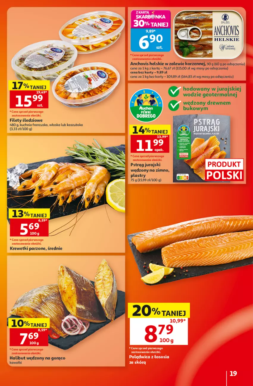 Gazetka promocyjna Auchan - 30 Lat Hipermarket - ważna 10.09 do 16.09.2026 - strona 19 - produkty: Halibut, Kawa, Krewetki, Kuchnia, Pstrąg, Rum