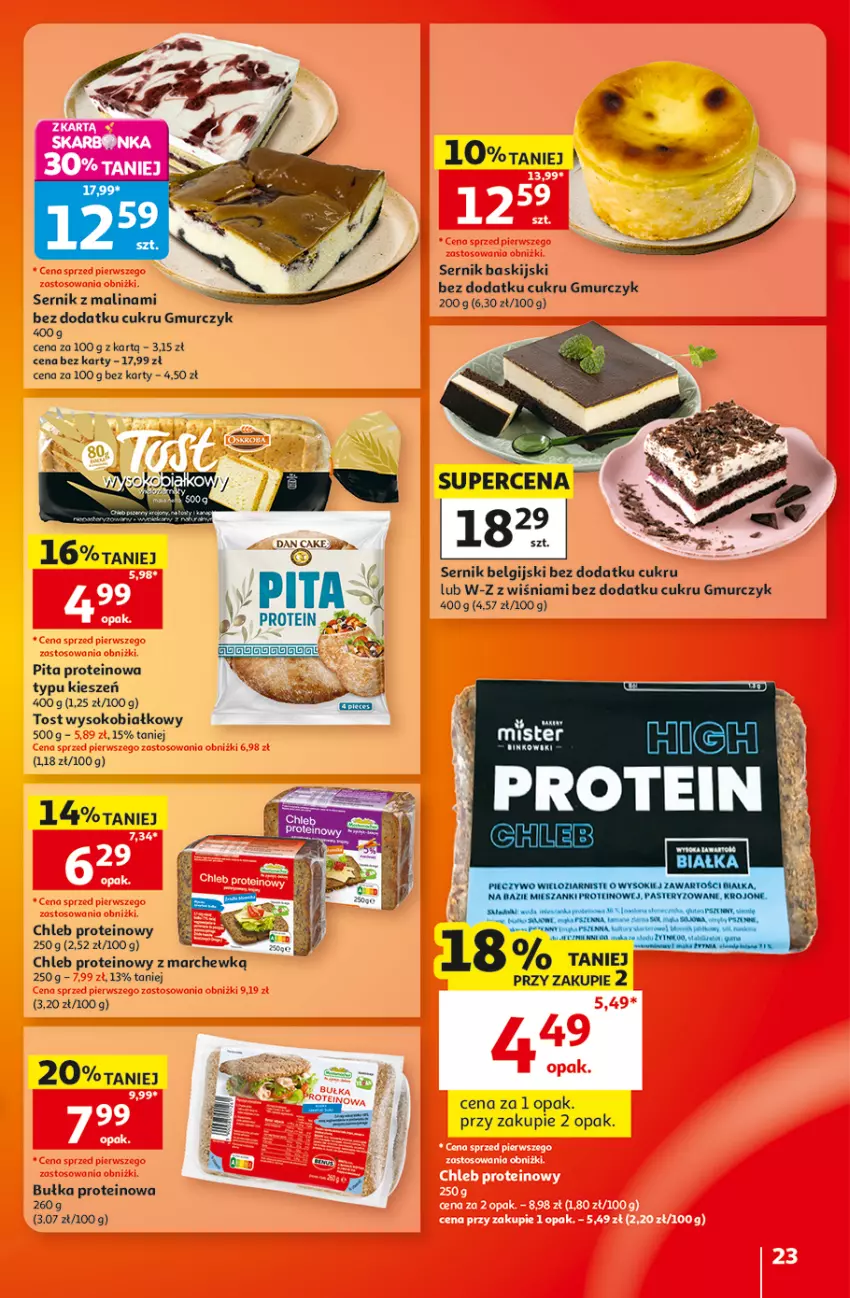 Gazetka promocyjna Auchan - 30 Lat Hipermarket - ważna 10.09 do 16.09.2026 - strona 23 - produkty: Bułka, Chleb, Chleb proteinowy, Fa, LG, Ser, Sok