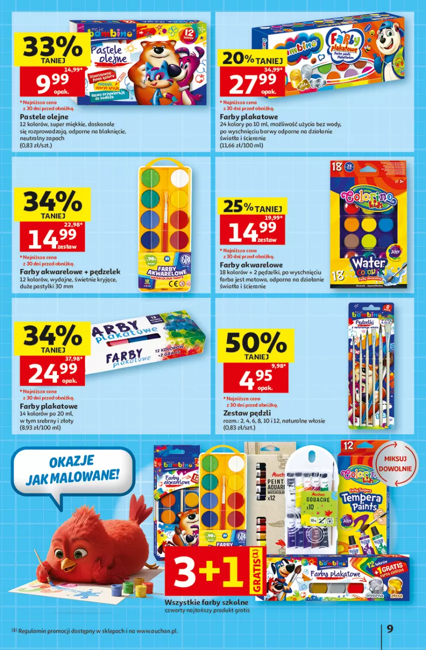 Gazetka promocyjna Auchan - 30 Lat Hipermarket - ważna 10.09 do 16.09.2026 - strona 9 - produkty: Fa, Gra, Olej, Pastele olejne, Pastylki, Por, Zestaw pędzli