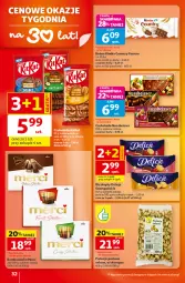 Gazetka promocyjna Auchan - 30 Lat Hipermarket - Gazetka - ważna od 16.09 do 16.09.2026 - strona 32 - produkty: Pistacje, Ser, Czekolada, Ferrero, Delicje, Baton, Merci, Biszkopty, Kinder