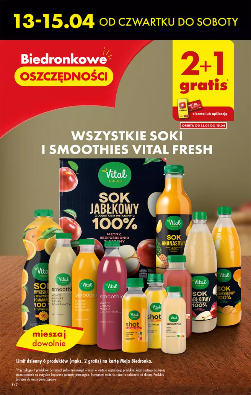 Gazetka promocyjna Biedronka - ważna 13.04 do 19.04.2023 - strona 6 - produkty: Sok