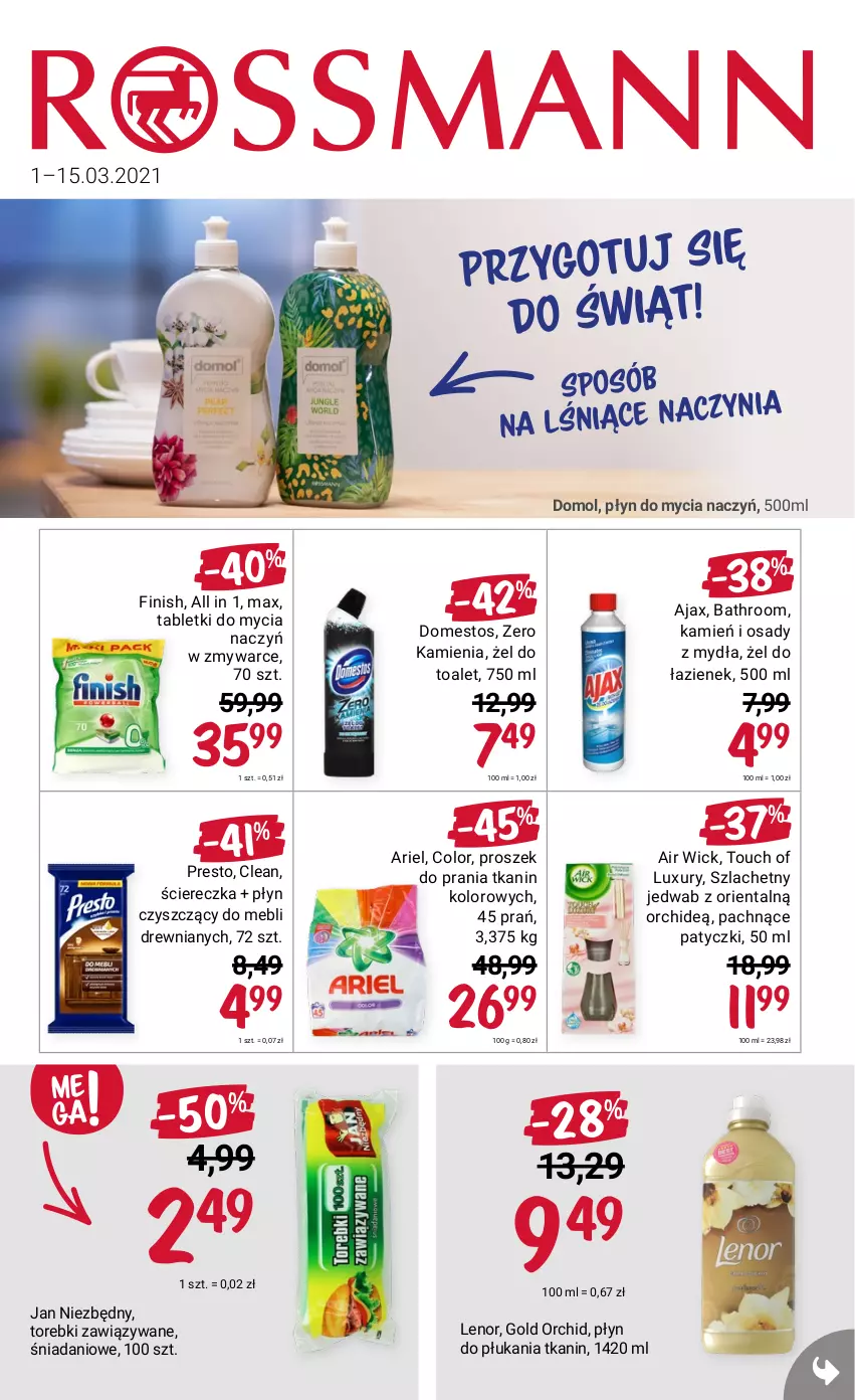 Gazetka promocyjna Rossmann - Marzec I - ważna 01.03 do 15.03.2021 - strona 1 - produkty: Domestos, Presto