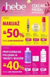Gazetka promocyjna Hebe - Gazetka - ważna od 31.12 do 31.12.2024 - strona 1 - produkty: Eveline, Bell, Sati, Maybelline, Tusz, Lack, Puder do twarzy, Puder, Bourjois, Podkład