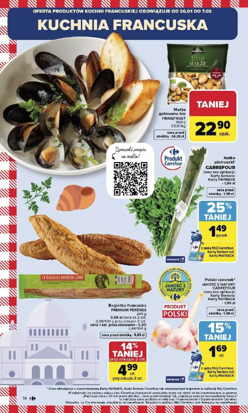 Gazetka promocyjna Carrefour - Gazetka Carrefour, Market od poniedziałku! - ważna 26.01 do 31.01.2026 - strona 16 - produkty: Bagietka, Czosnek, Kuchnia, Małże