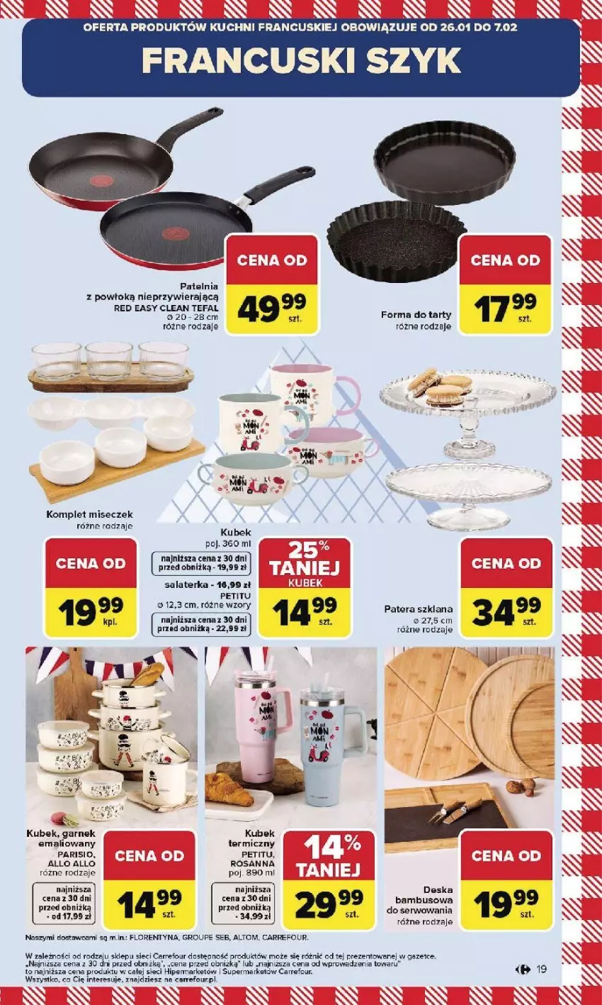 Gazetka promocyjna Carrefour - Gazetka Carrefour, Market od poniedziałku! - ważna 26.01 do 31.01.2026 - strona 21 - produkty: Fa, Garnek, Kubek, LANA, Patelnia, Salaterka, Ser, Tefal, Tera